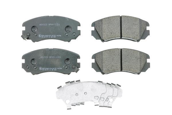 Jeu de 4 plaquettes de frein AISIN ref. BPHY-1001